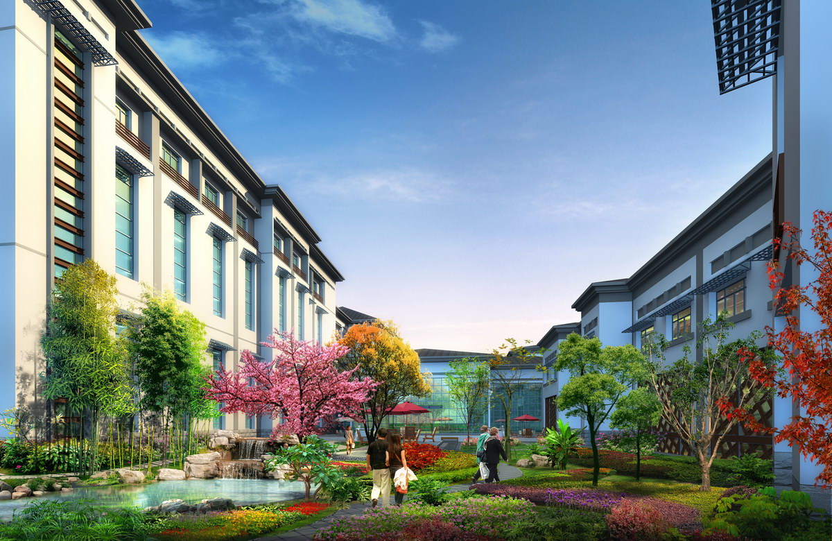 會所內(nèi)庭效果圖 會所內(nèi)庭效果圖