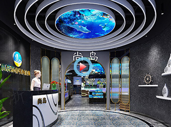 宿州靈璧縣萊迪購物街尚島海鮮火鍋?zhàn)灾蛷d設(shè)計(jì)全景案例